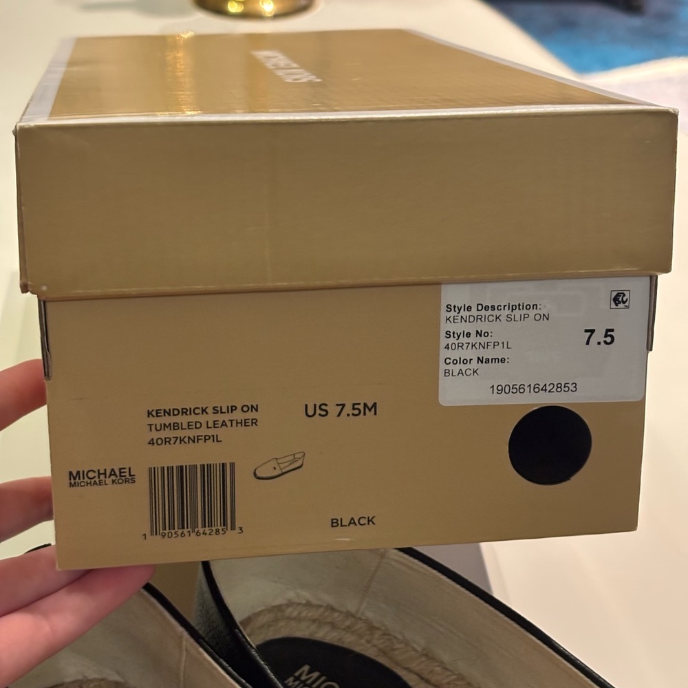 ✨NIB✨ Michael Kors Black and Tan Kendrick Slip On Ballet Flat - Picture 8 of 10